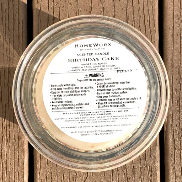 🆕HARRY SLATKIN HOMEWORX “BIRTHDAY CAKE” 18oz 4-WICK CANDLE NWT!!! - Picture 4 of 5